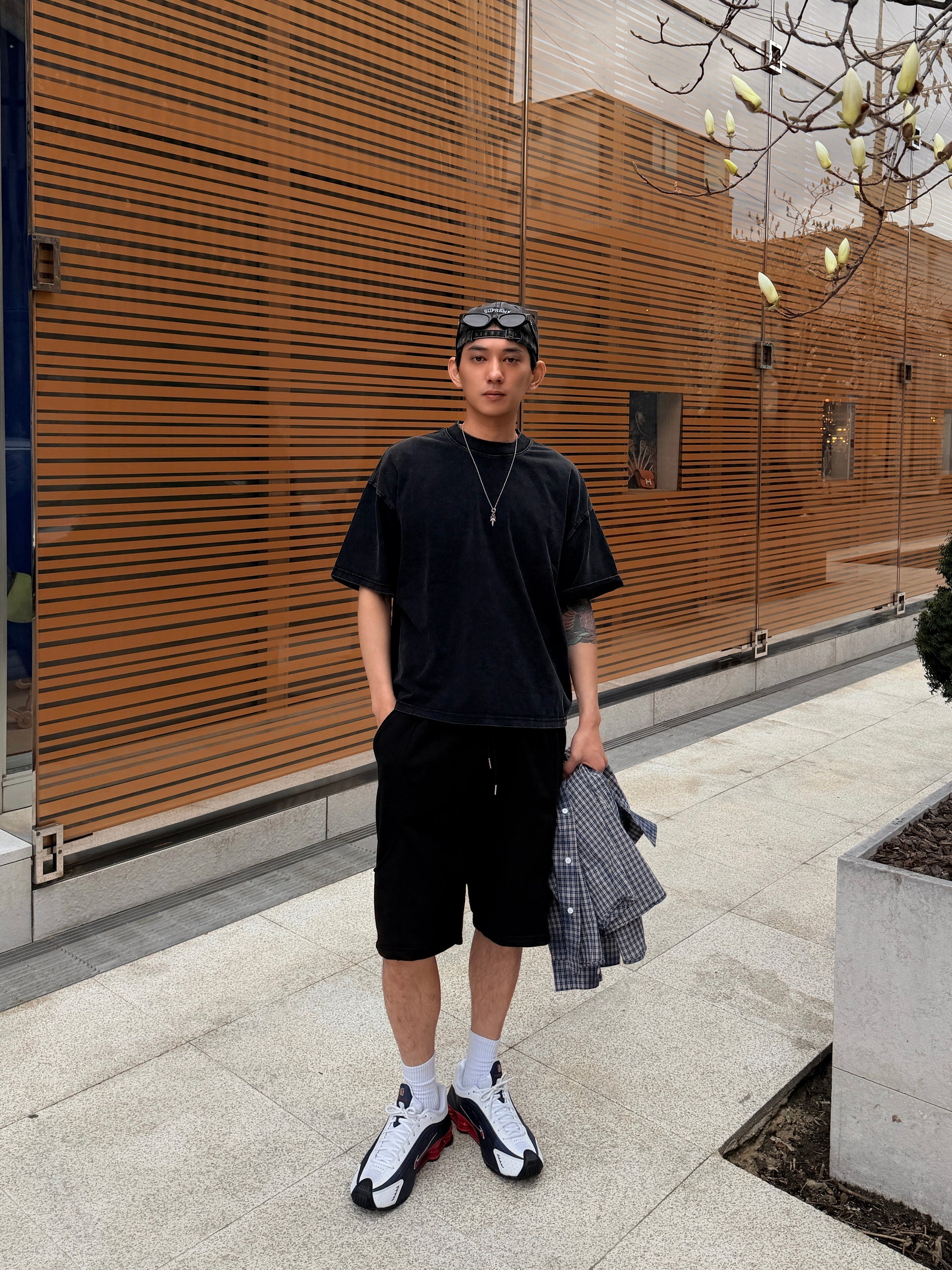 做舊水洗質感短版踢