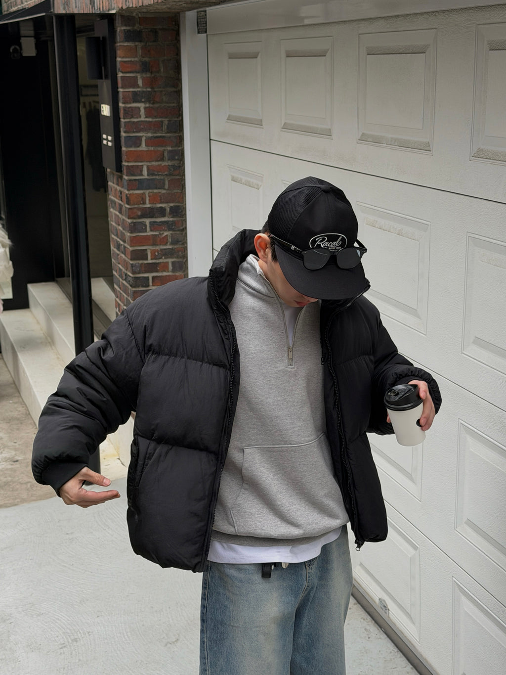 半拉鍊立領大學踢