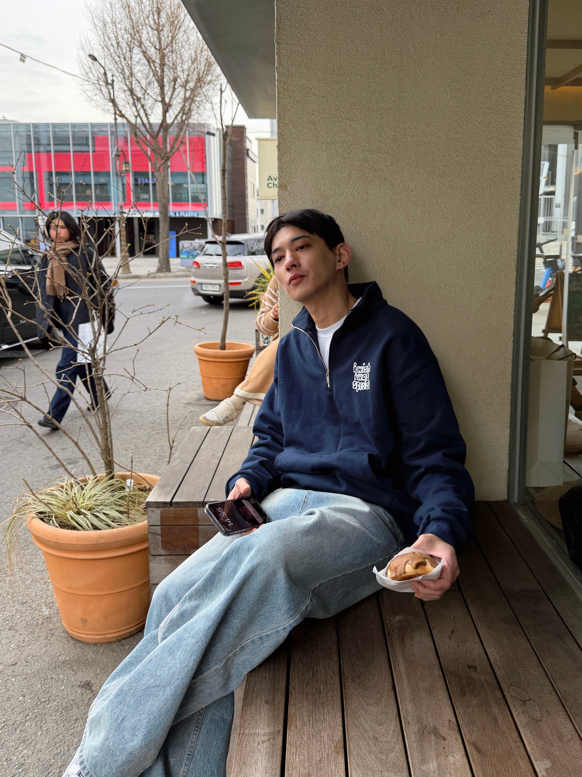 半拉鍊立領大學踢