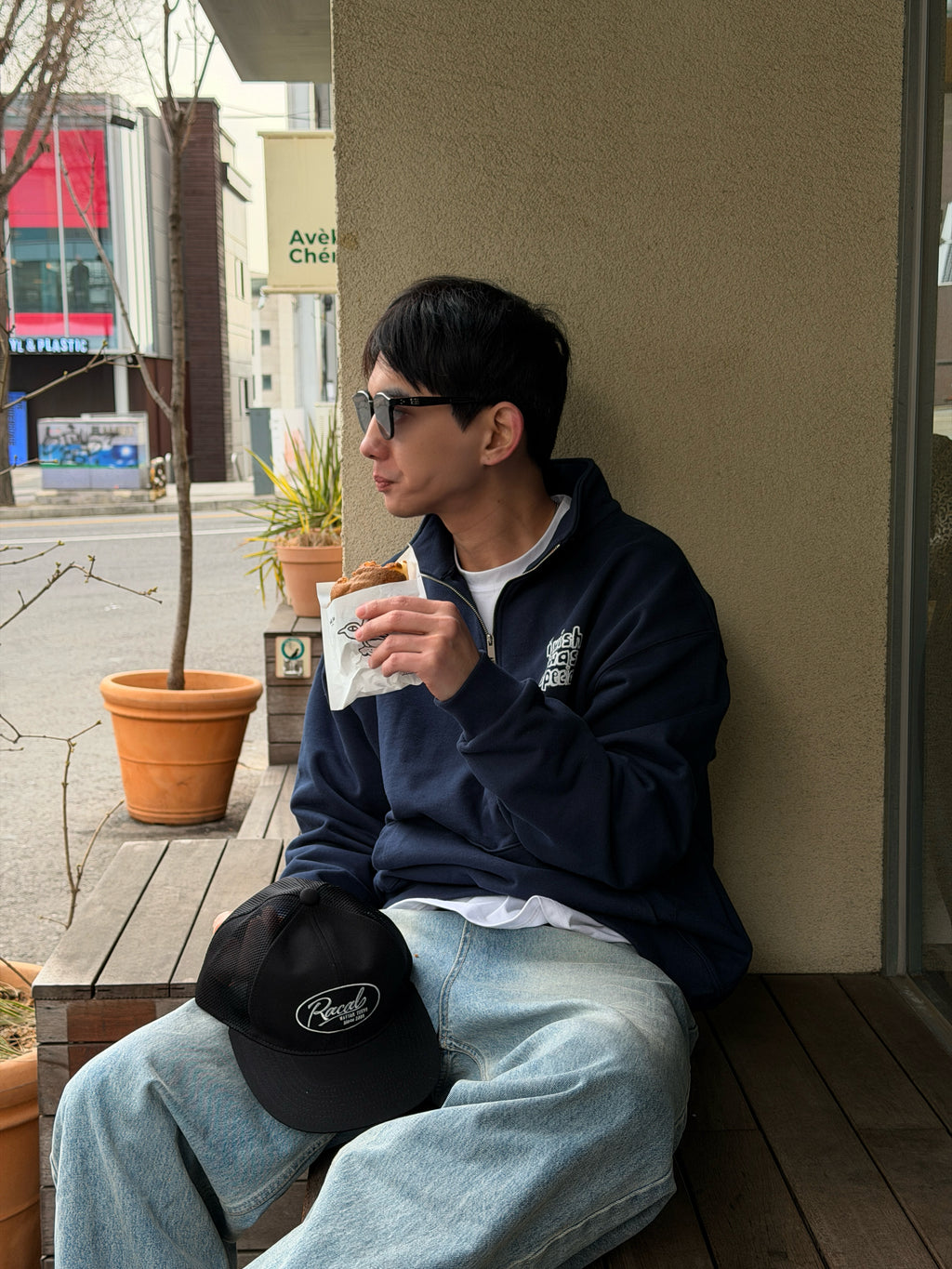 半拉鍊立領大學踢