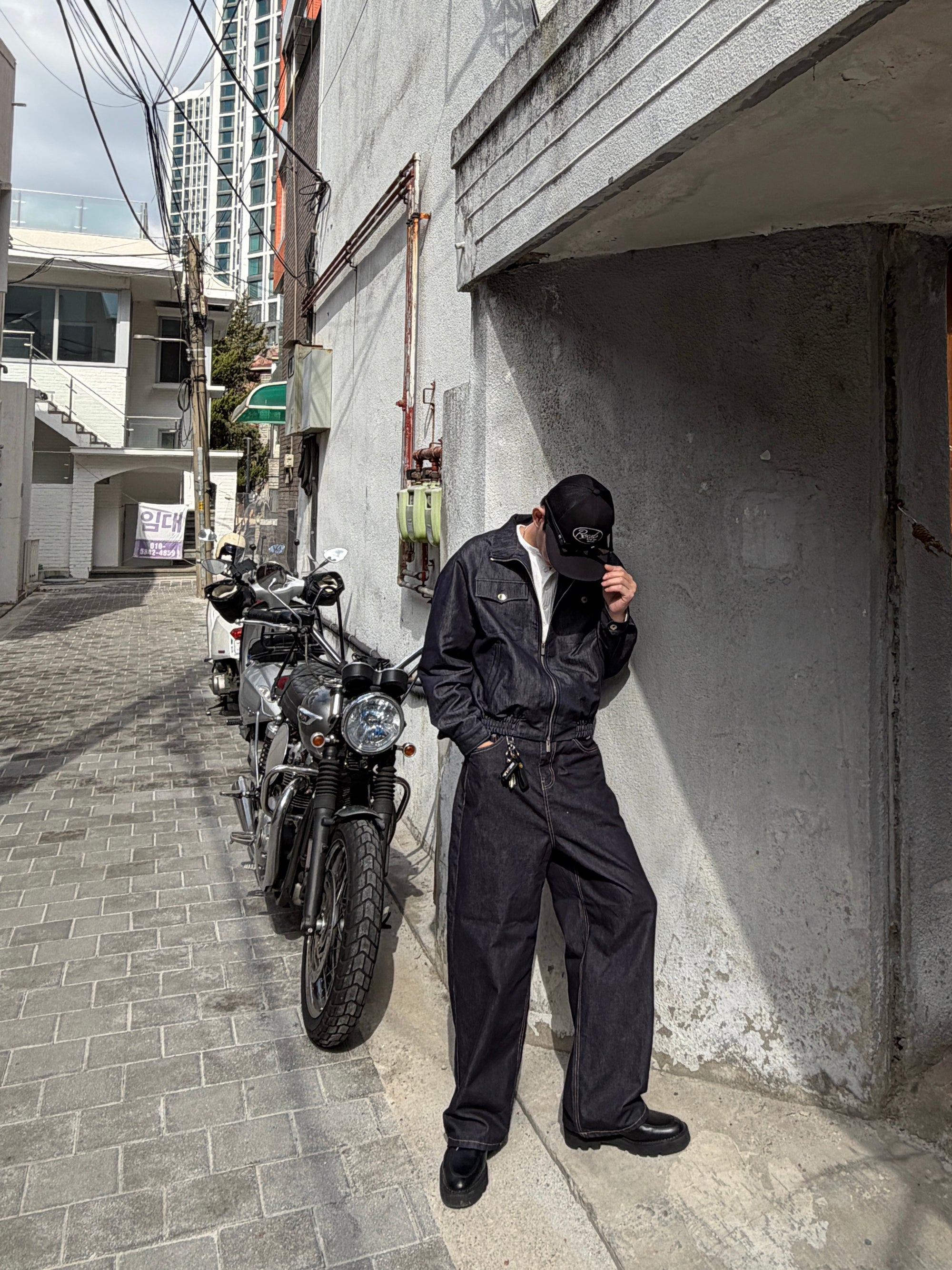 拉鍊原色牛仔夾克