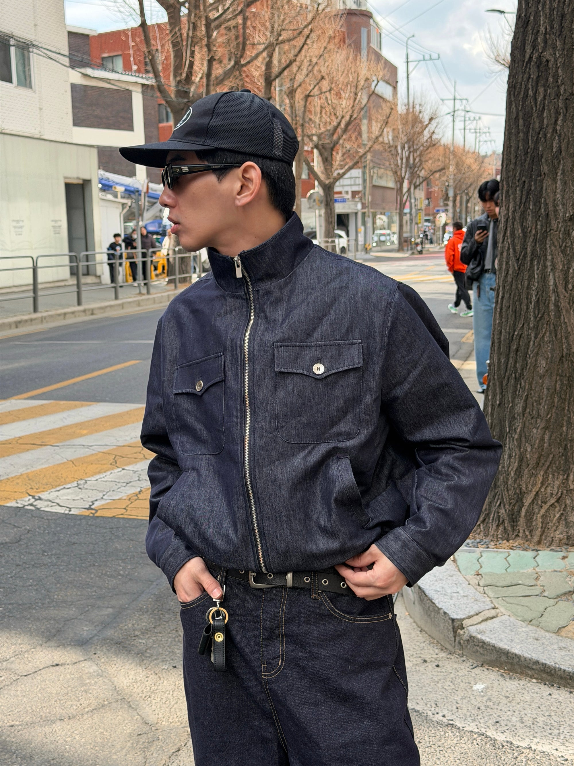 拉鍊原色牛仔夾克