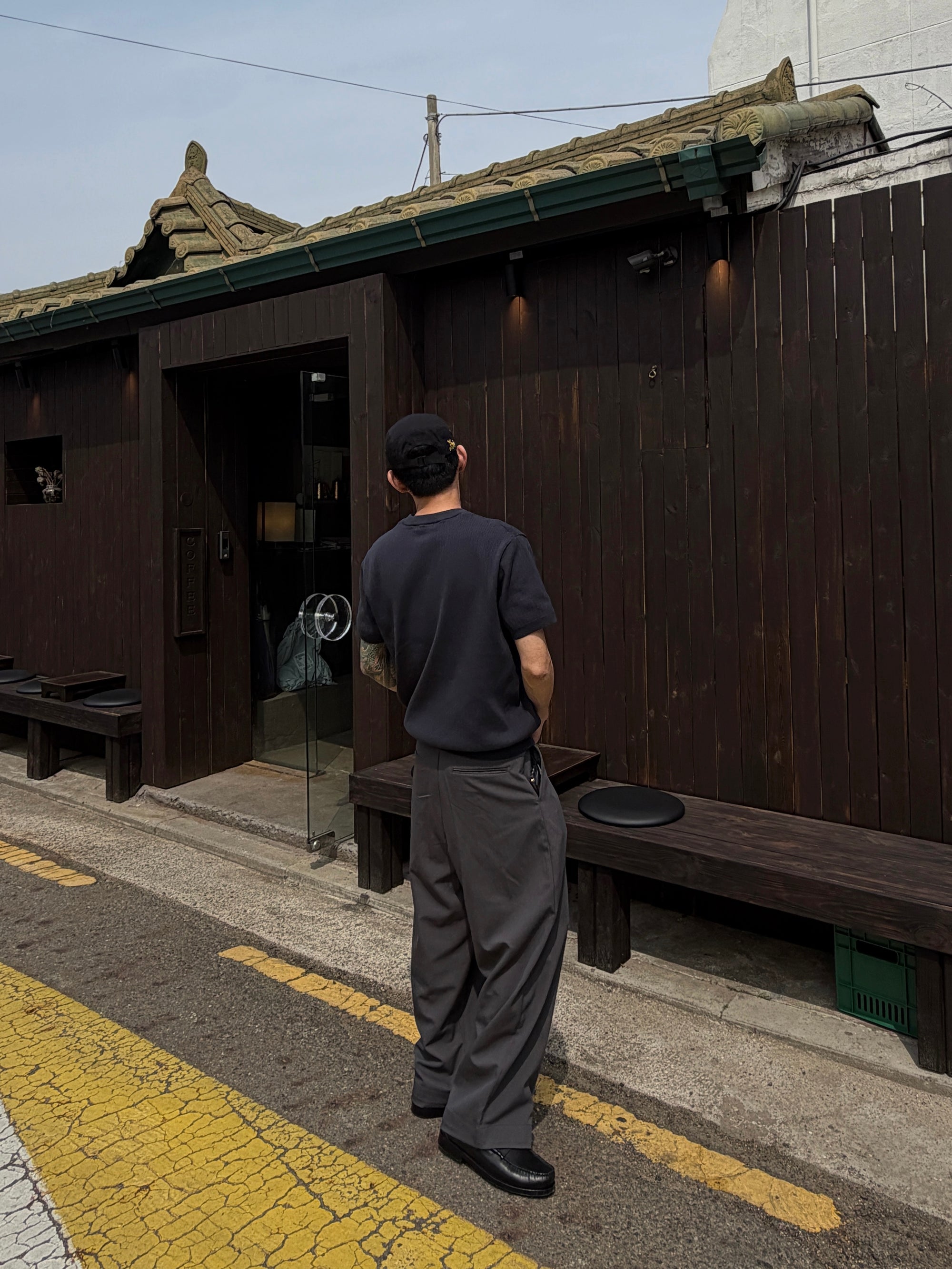 韓系極簡打摺西裝褲