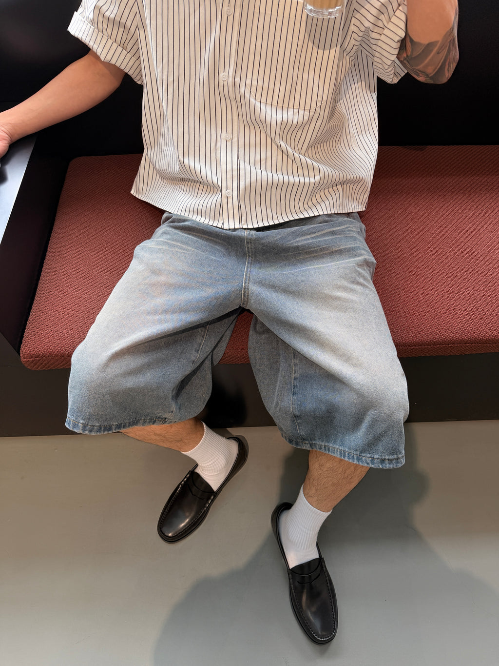 慵懶感寬鬆七分褲