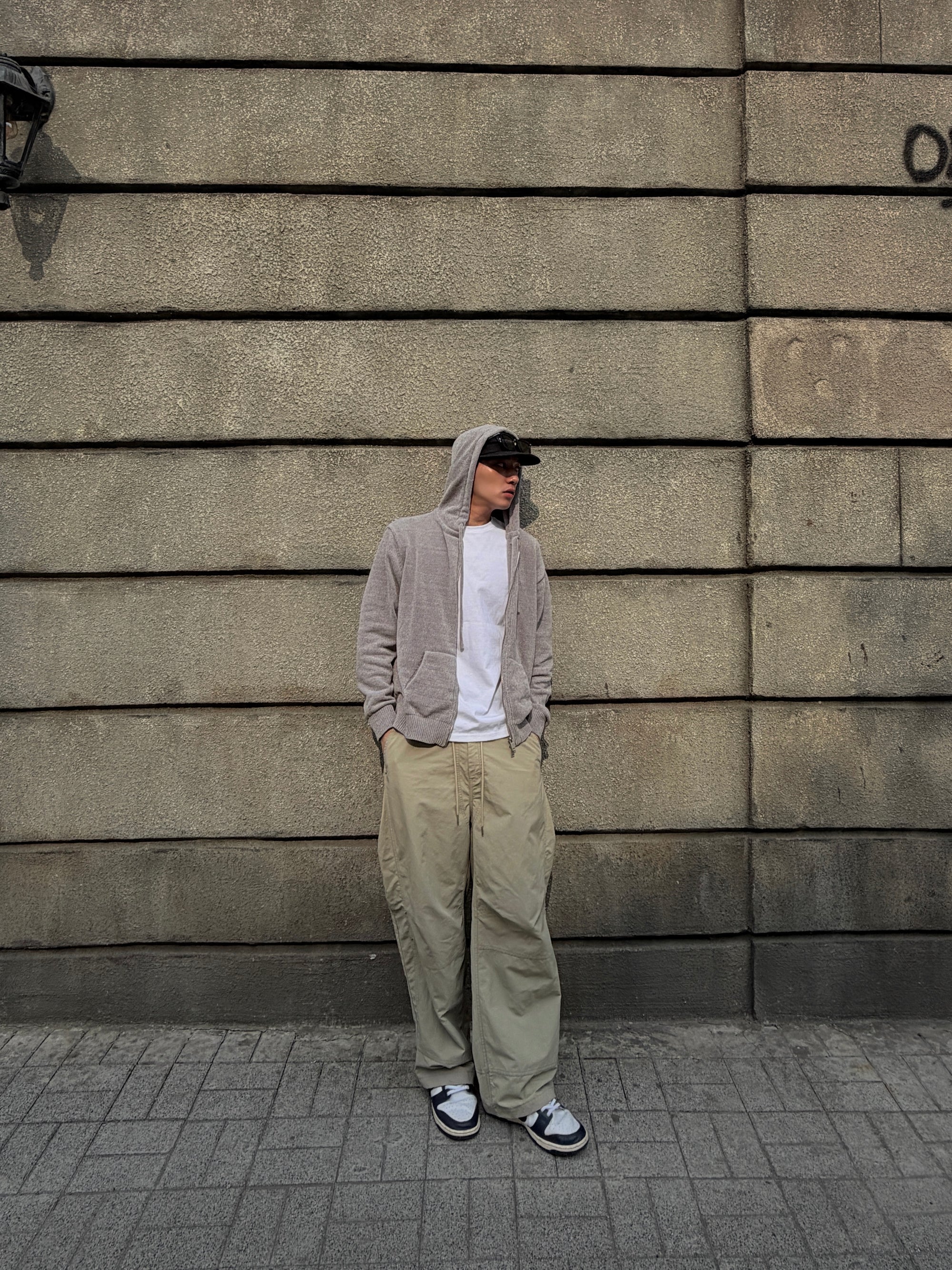 寬鬆彎刀尼龍工裝褲