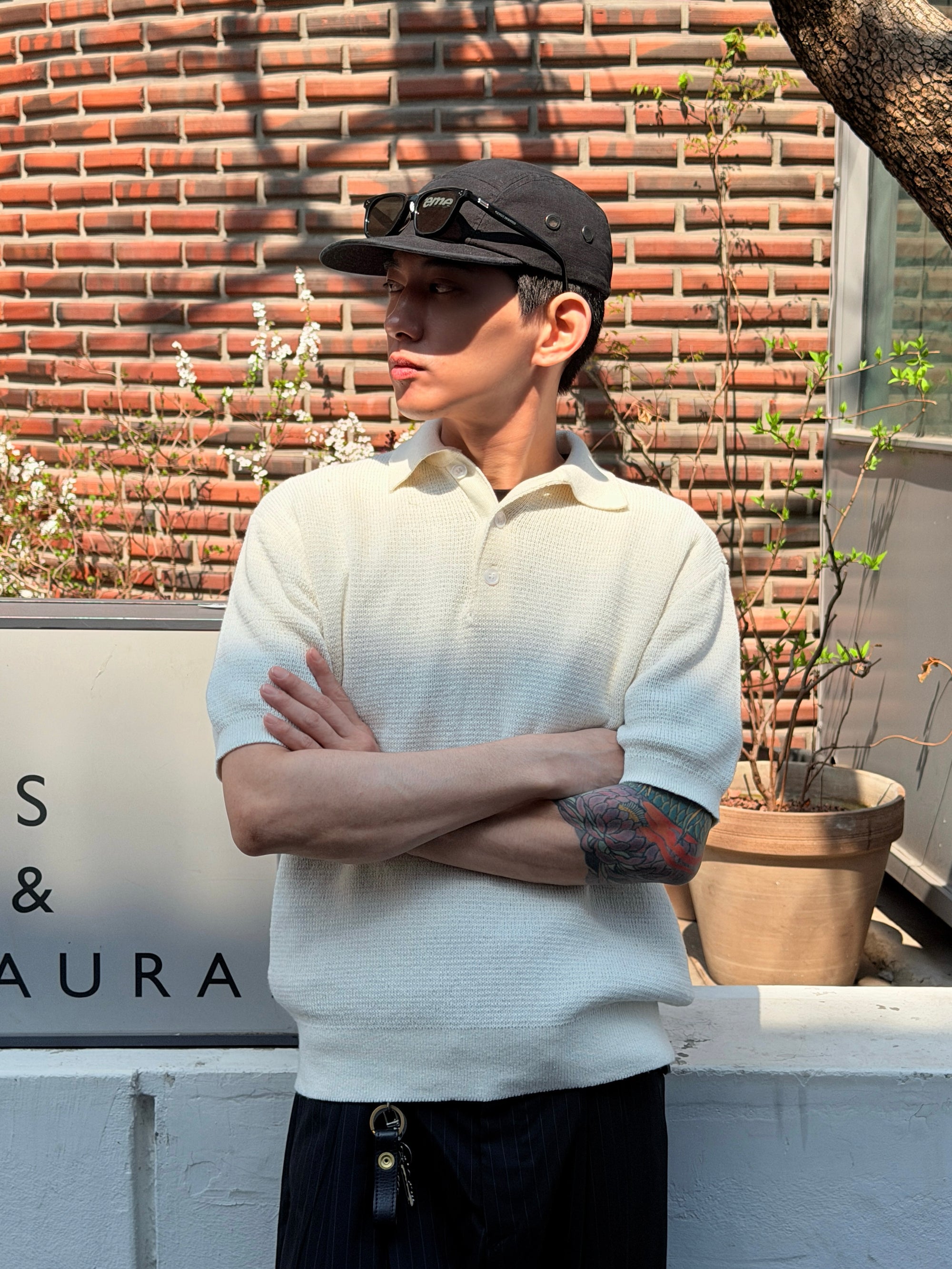 海鷗領針織短衣