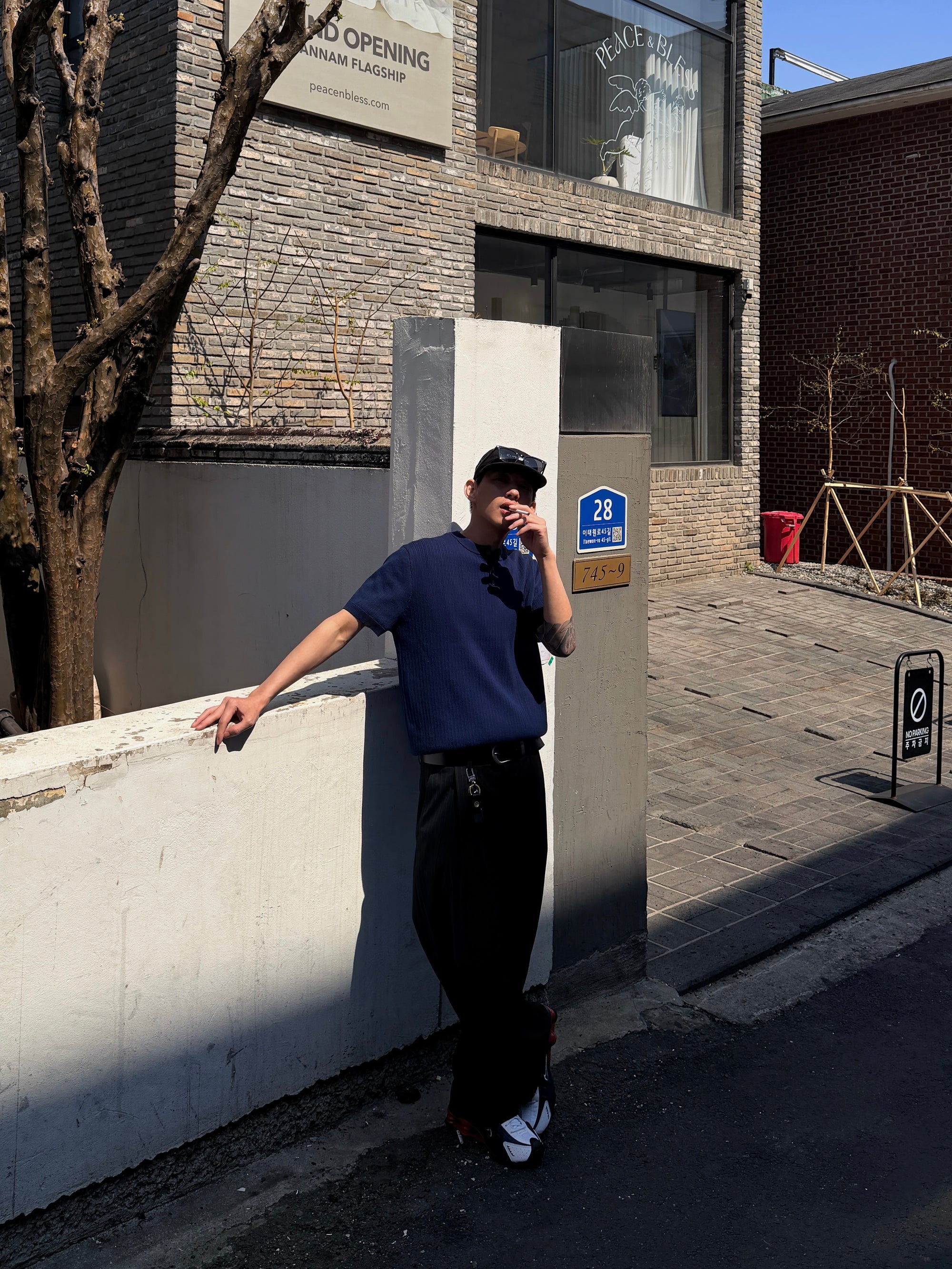 細紋亨利領針織短衣