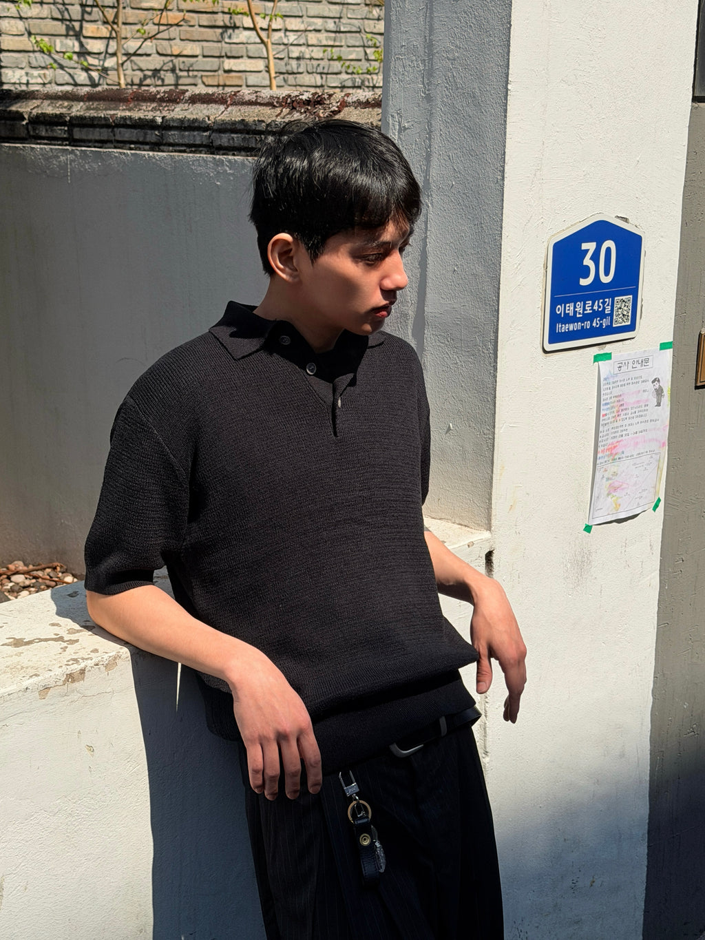 海鷗領針織短衣