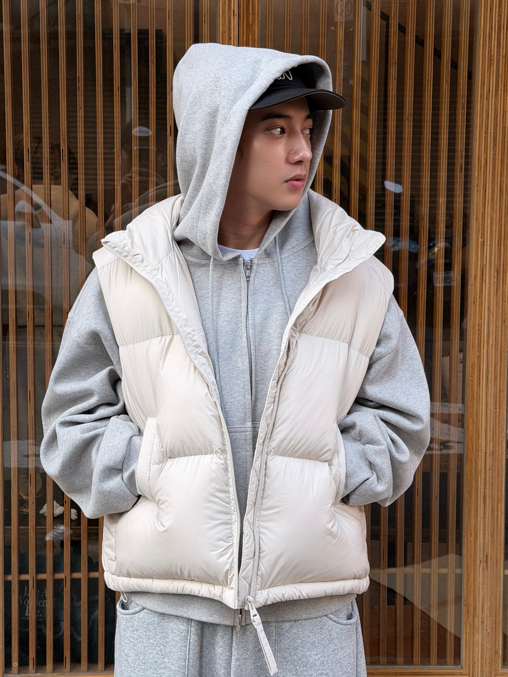 寬鬆百搭羽絨背心