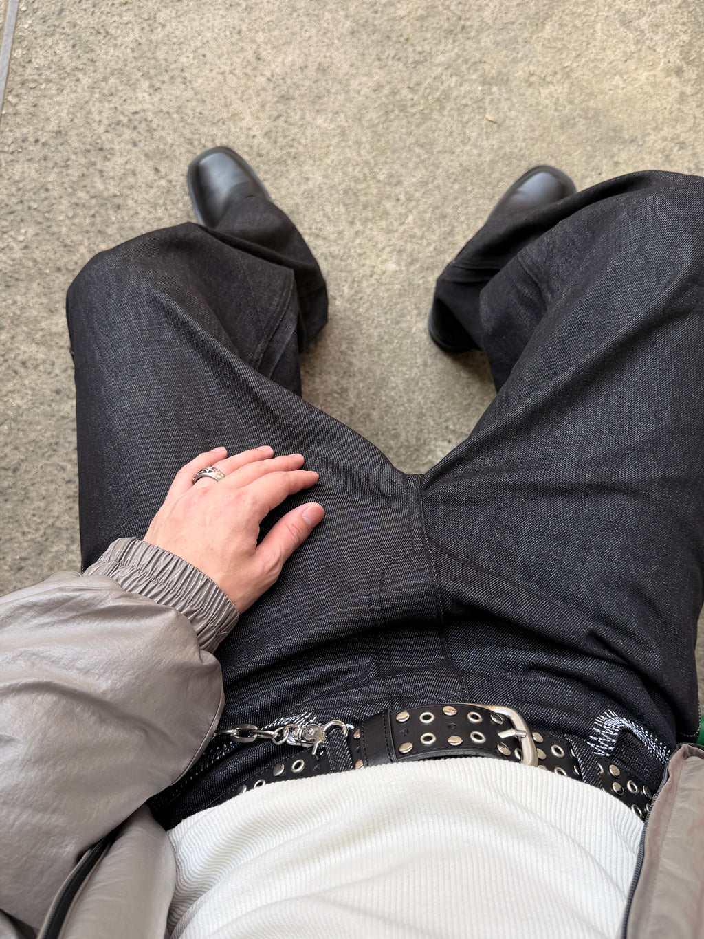 蜘蛛網單寧牛仔褲