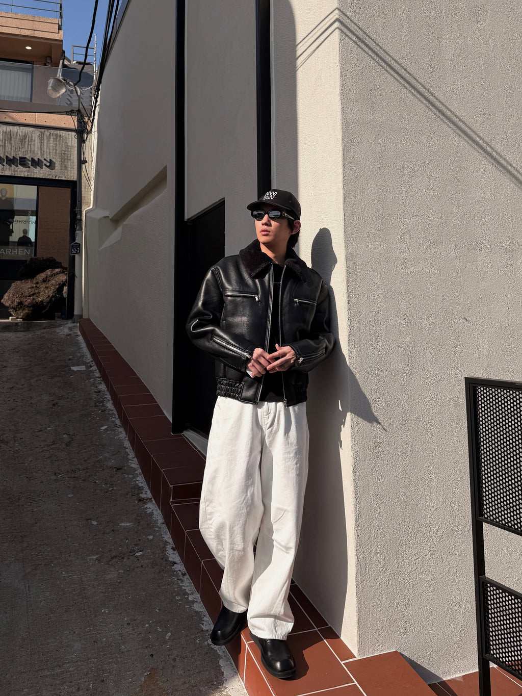 剪裁設計單寧牛仔褲