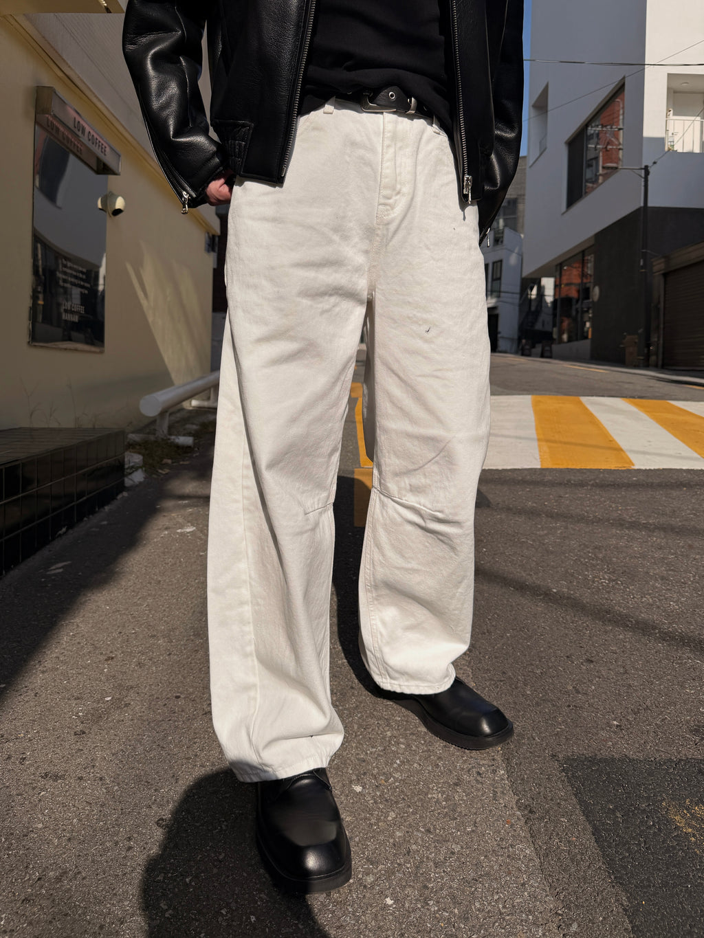 剪裁設計單寧牛仔褲