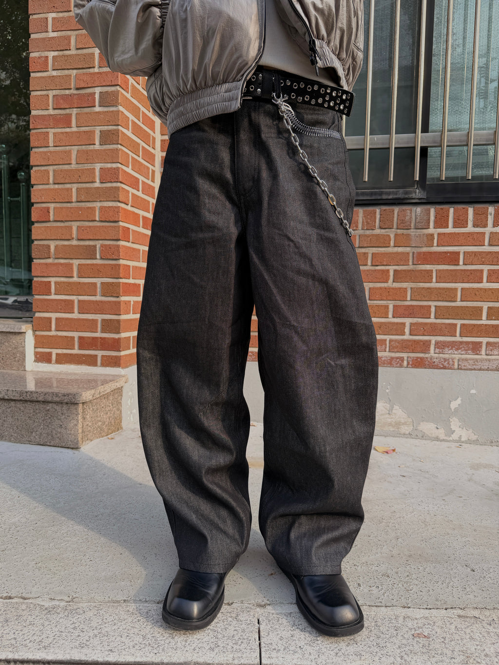 蜘蛛網單寧牛仔褲