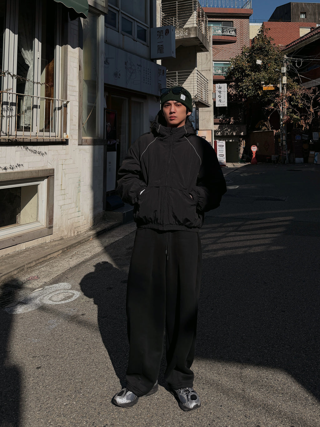 夜光寬鬆連帽外套