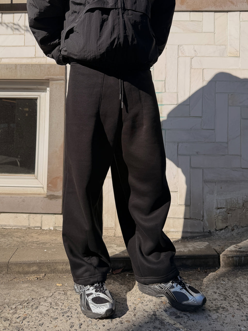 素面寬鬆百搭棉褲