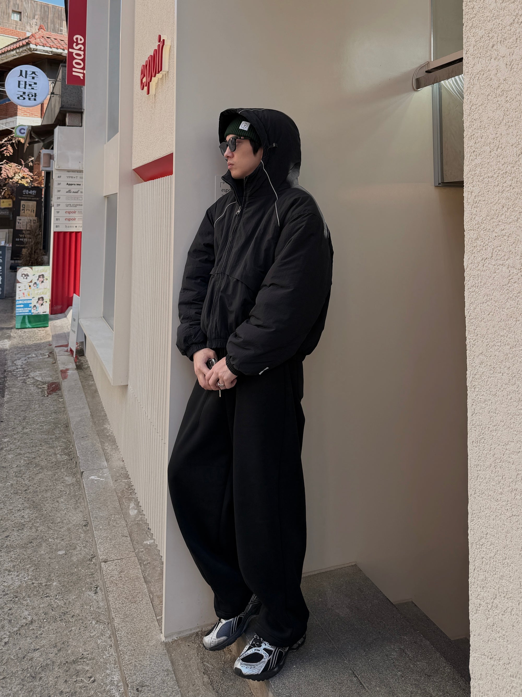 素面寬鬆百搭棉褲