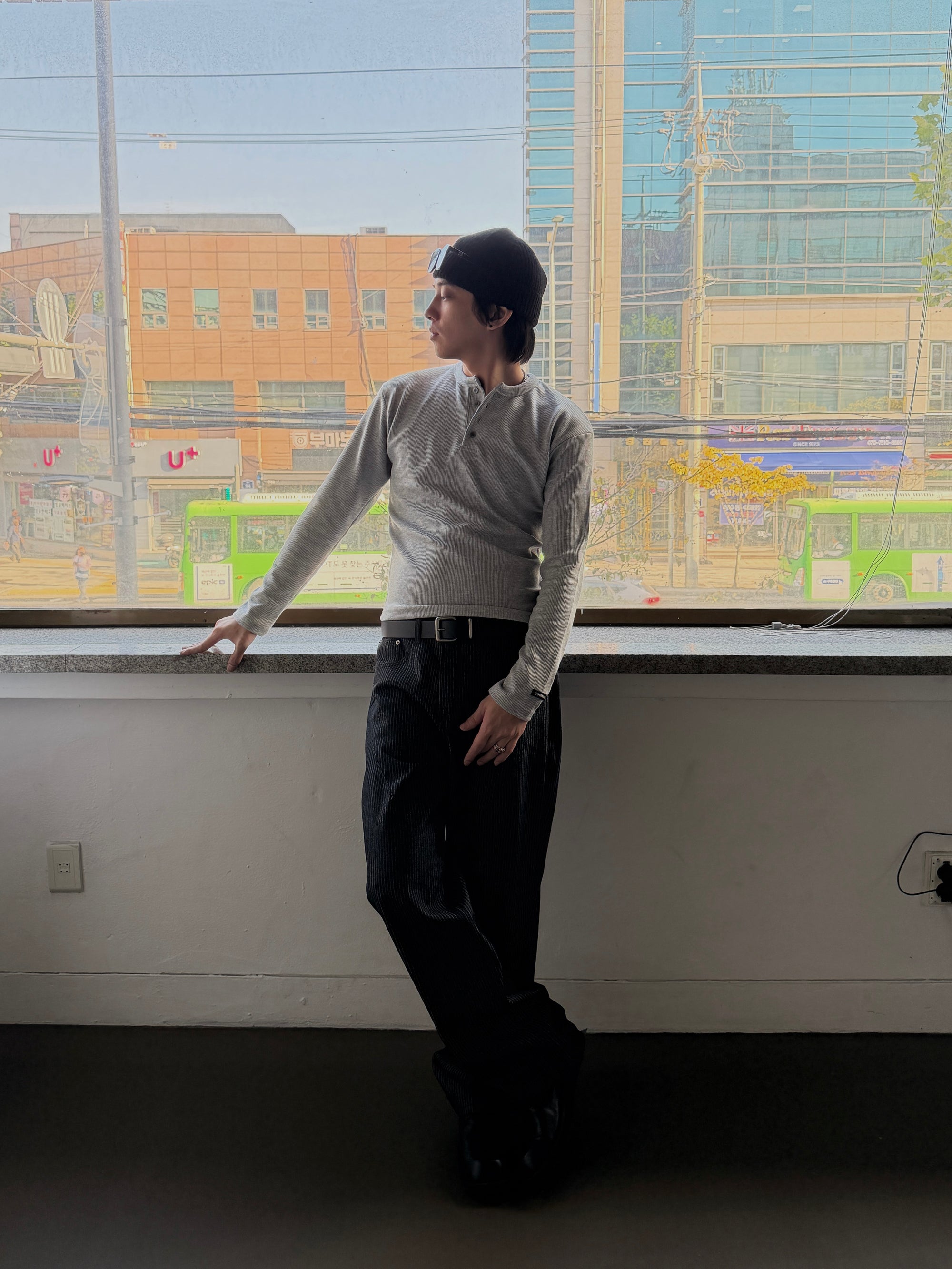 亨利領羅紋上衣