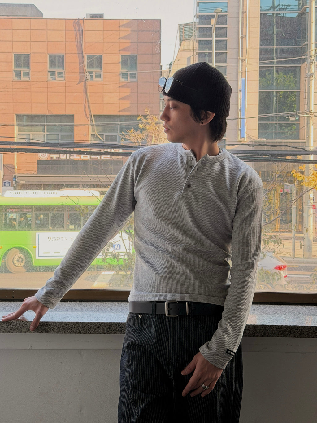 亨利領羅紋上衣