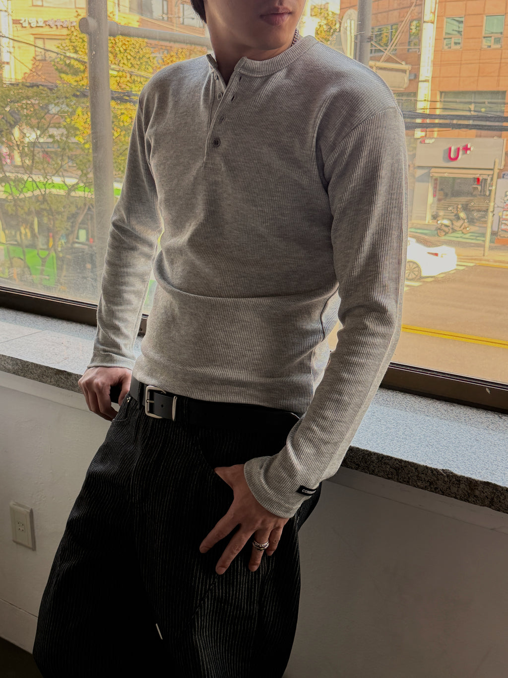 亨利領羅紋上衣