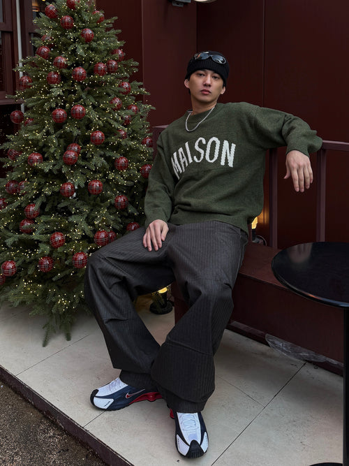 MAISON 字母針織毛衣