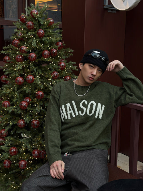 MAISON 字母針織毛衣