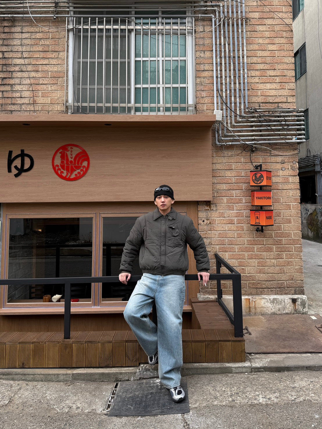 復古立領工裝棉夾克