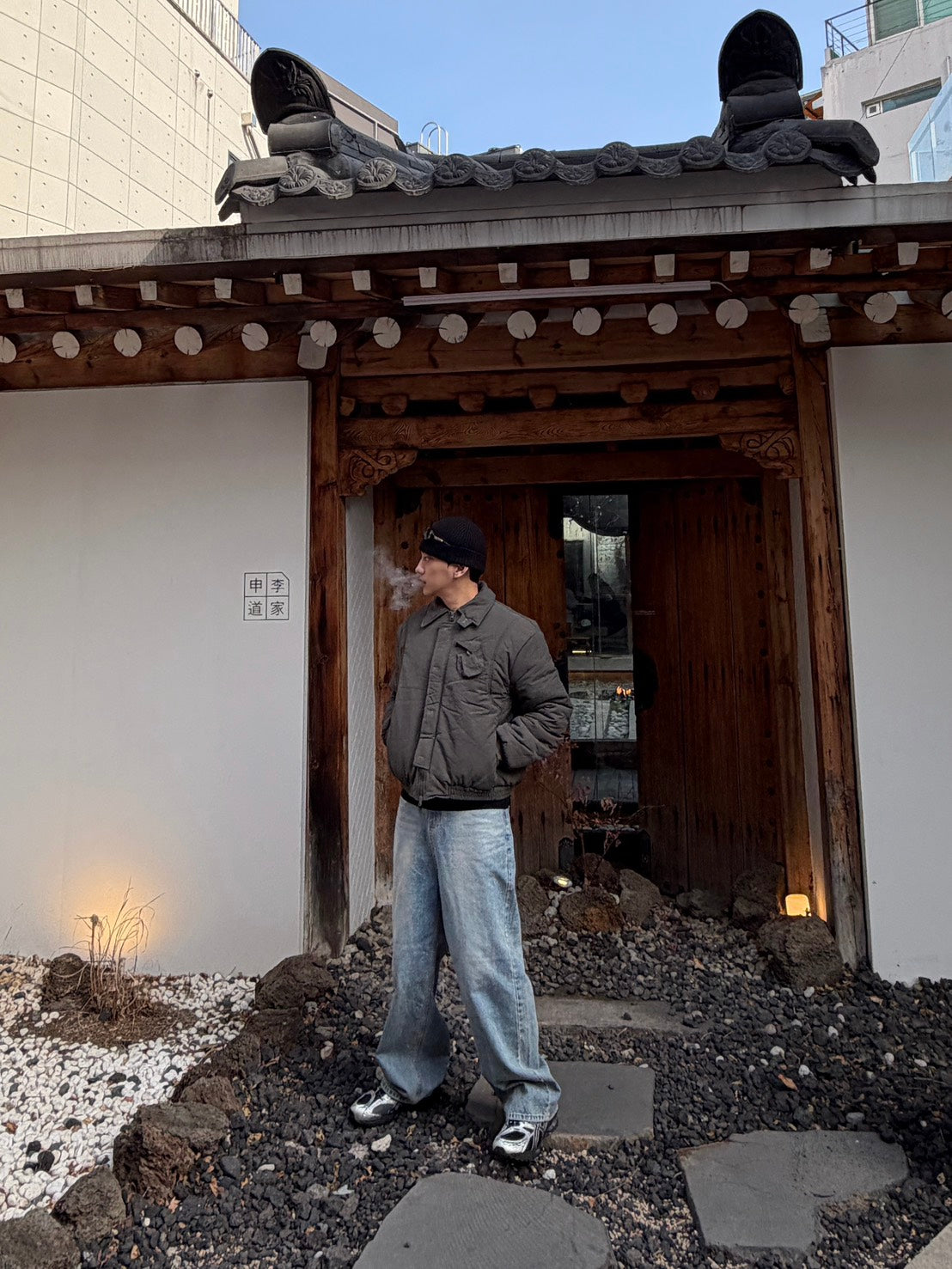 復古立領工裝棉夾克