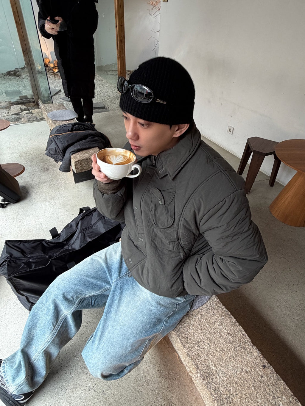 復古立領工裝棉夾克