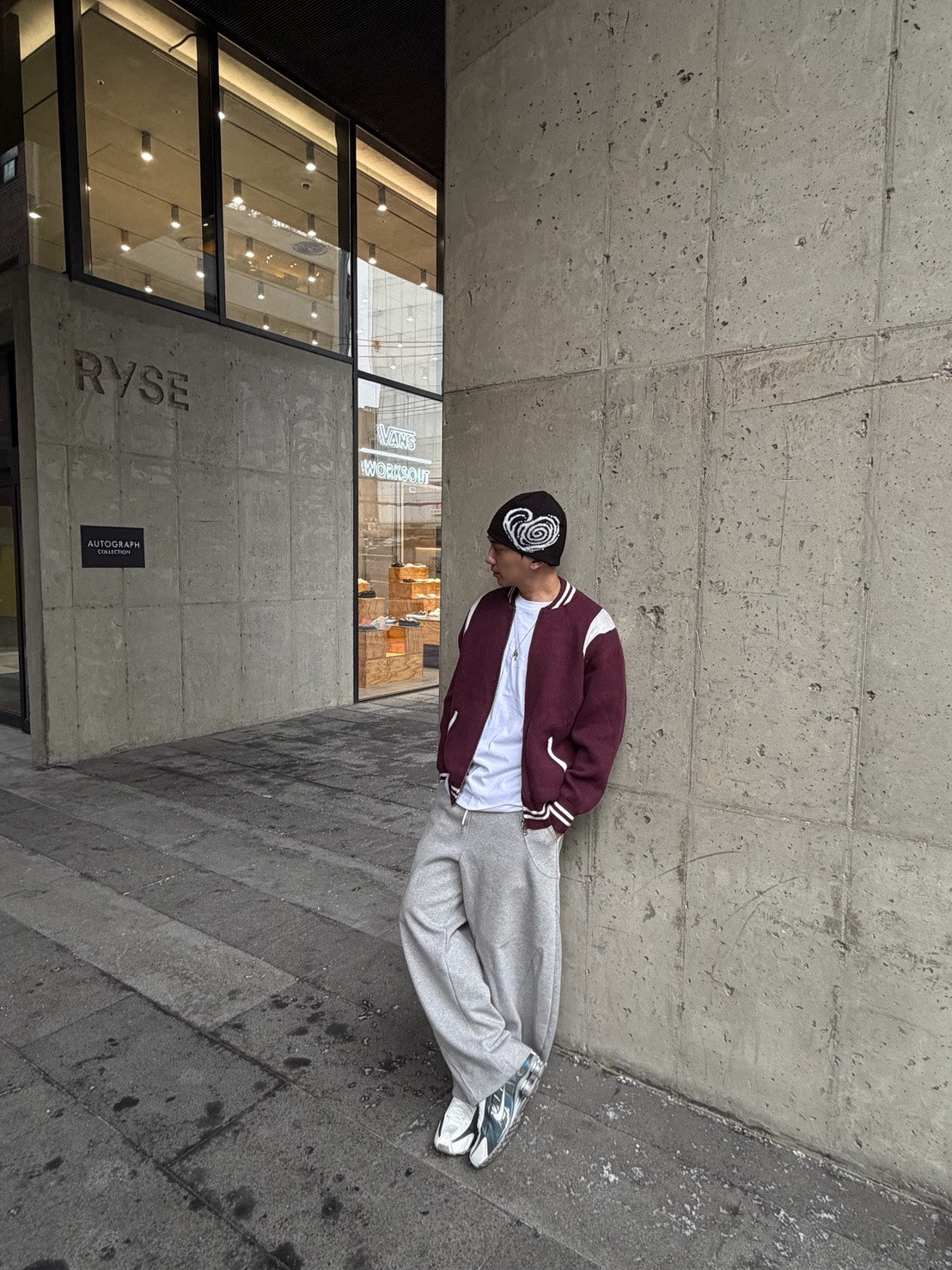 重磅棒球針織外套