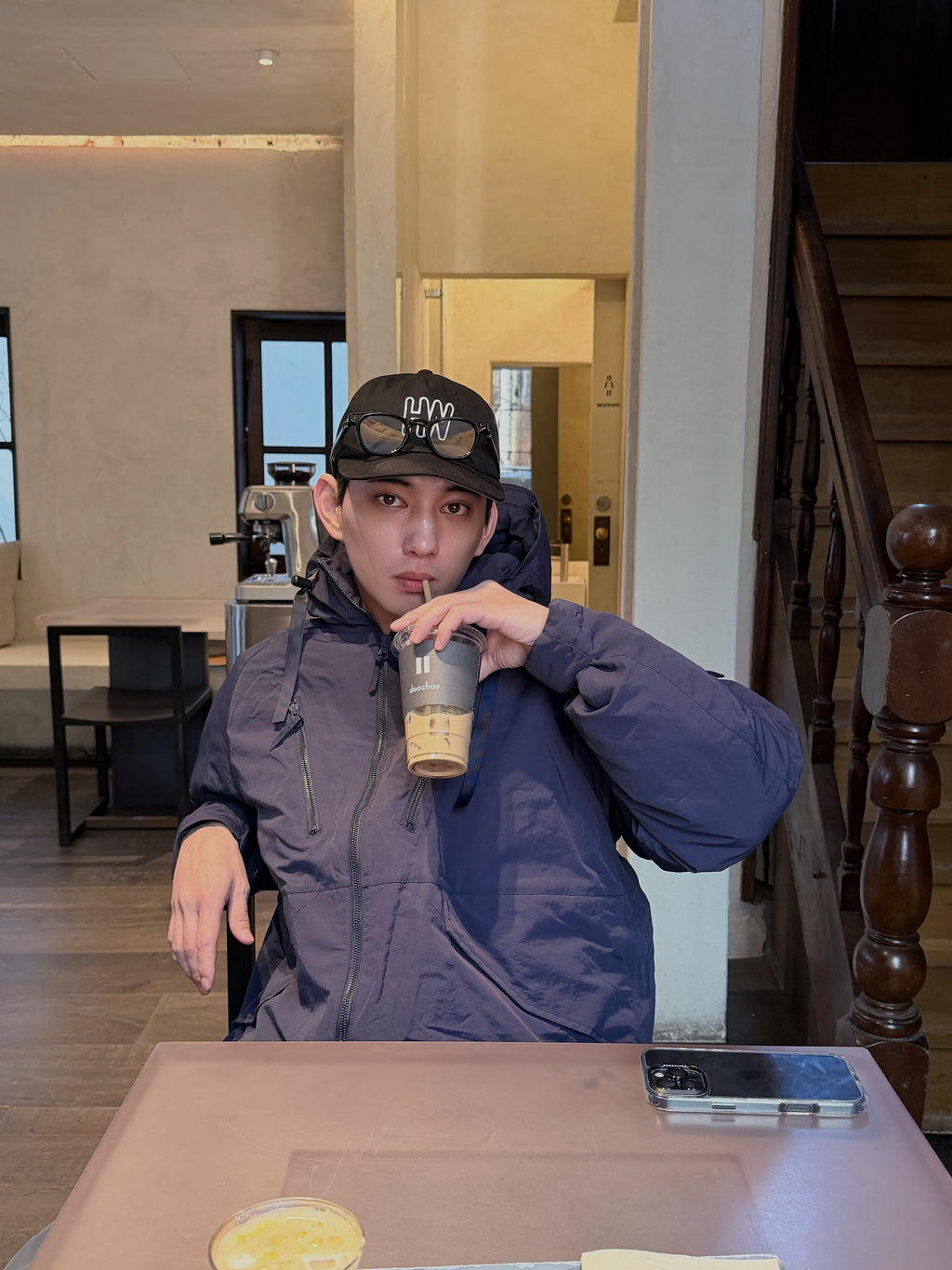 韓系鋪棉連帽風衣