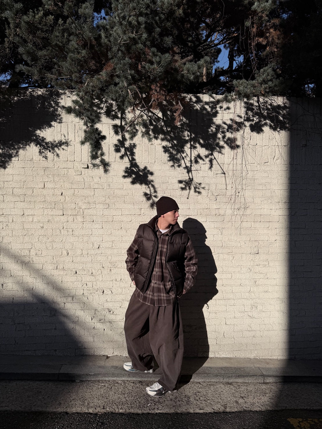 美式復古磨毛格紋襯衫