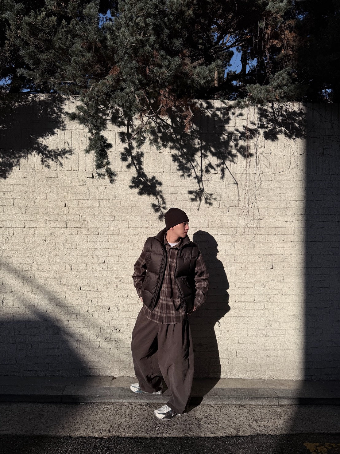 美式復古磨毛格紋襯衫