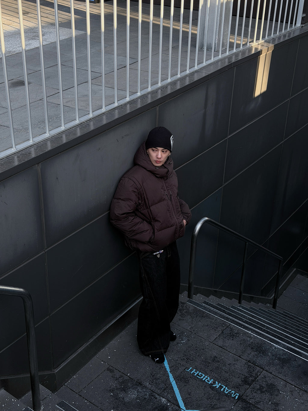 機能連帽防風羽絨外套