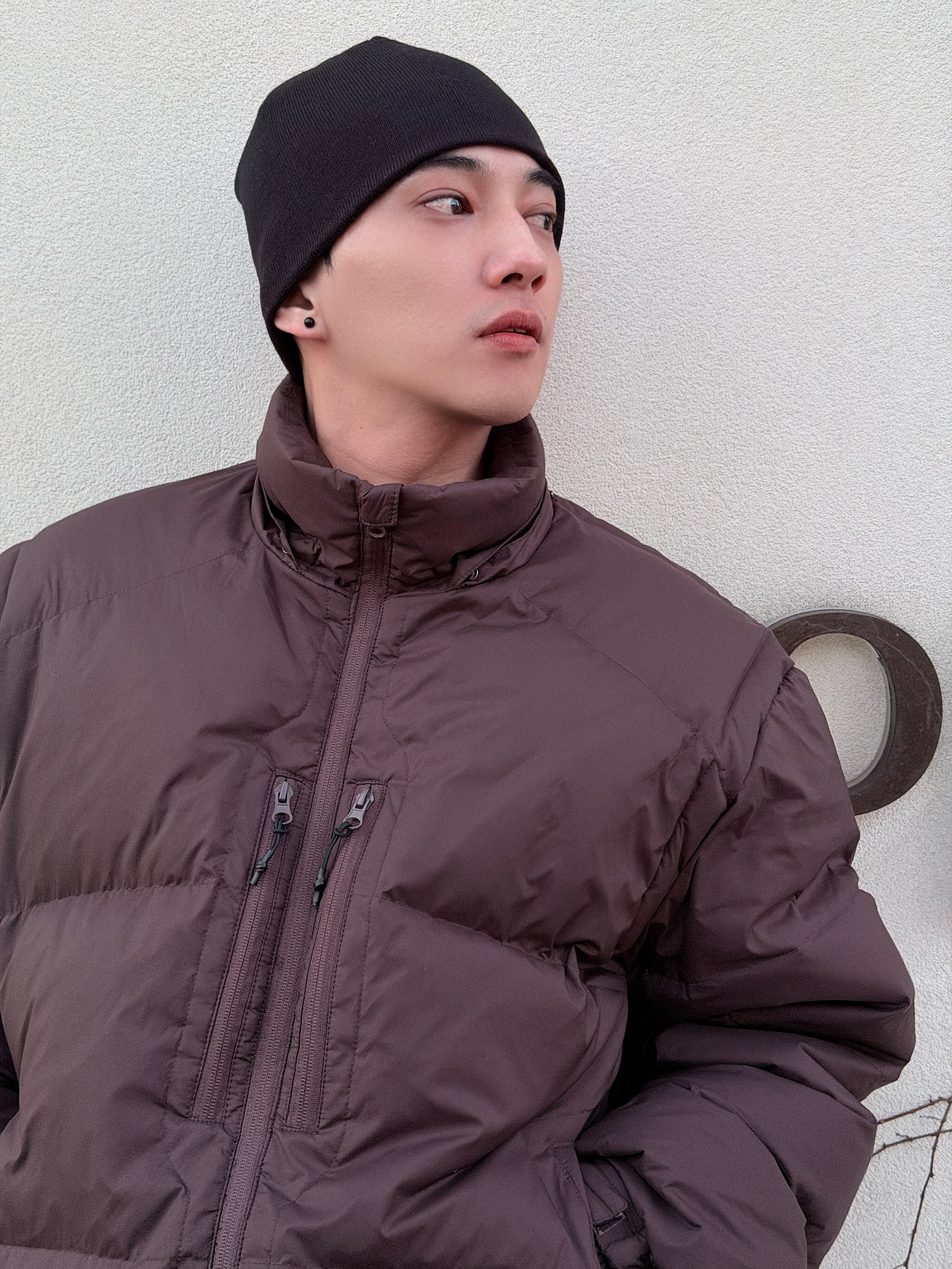 機能連帽防風羽絨外套