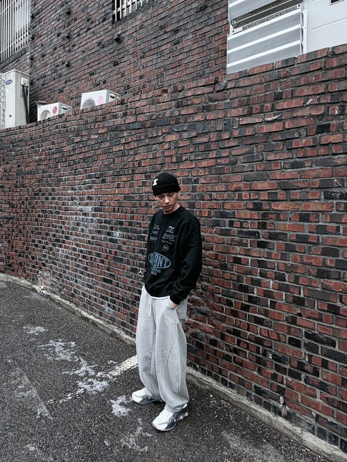 美式潮流落肩衛衣