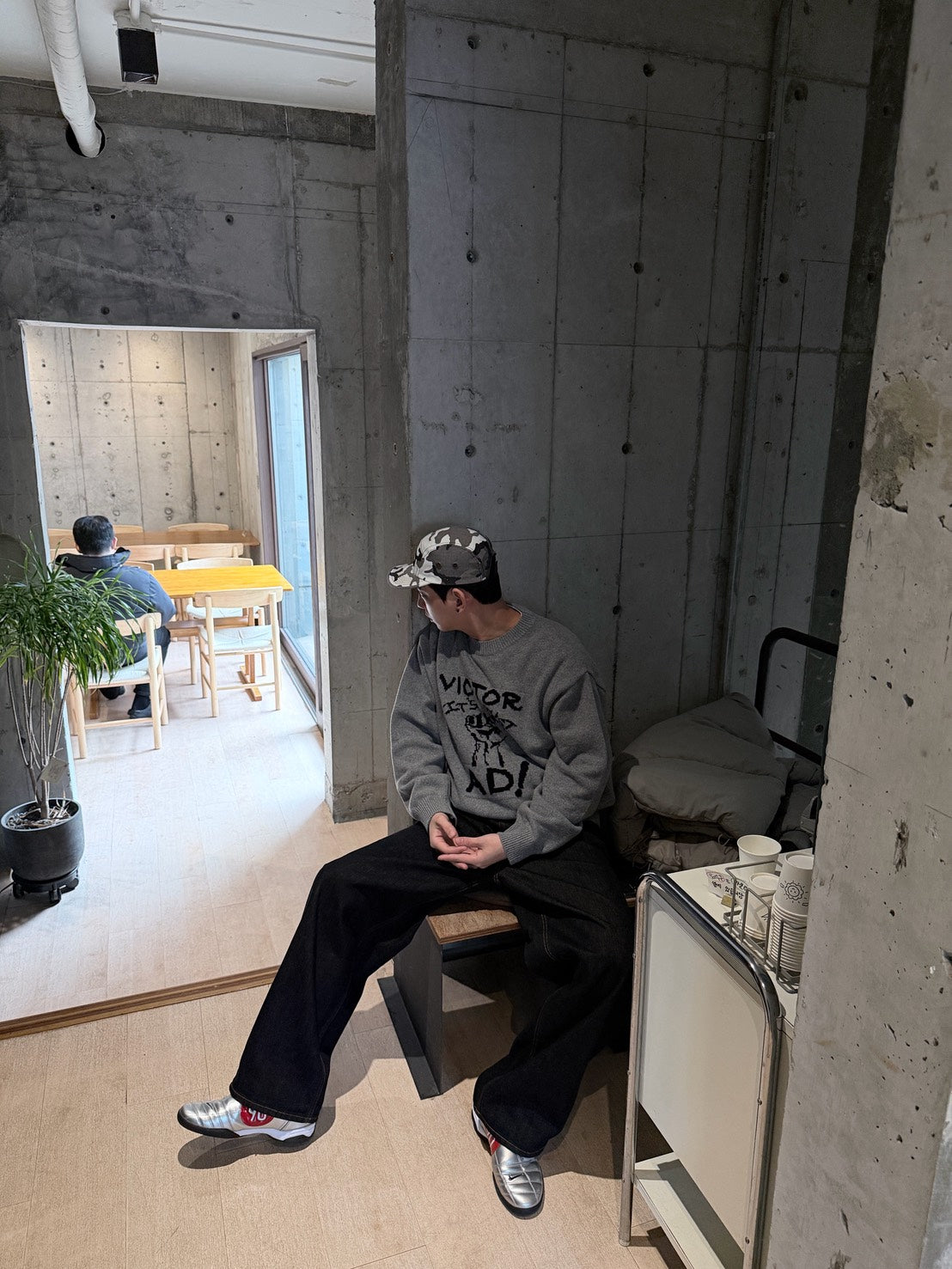 復古針織塗鴉毛衣