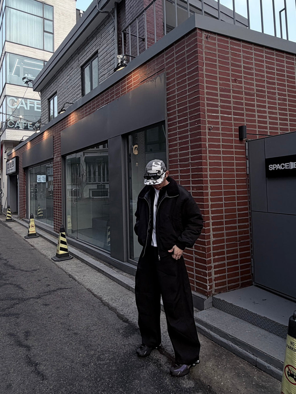 羊高領鋪棉夾克