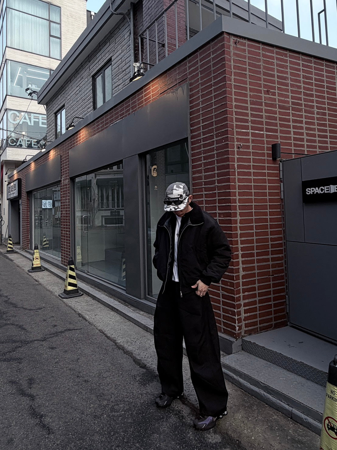 羊高領鋪棉夾克