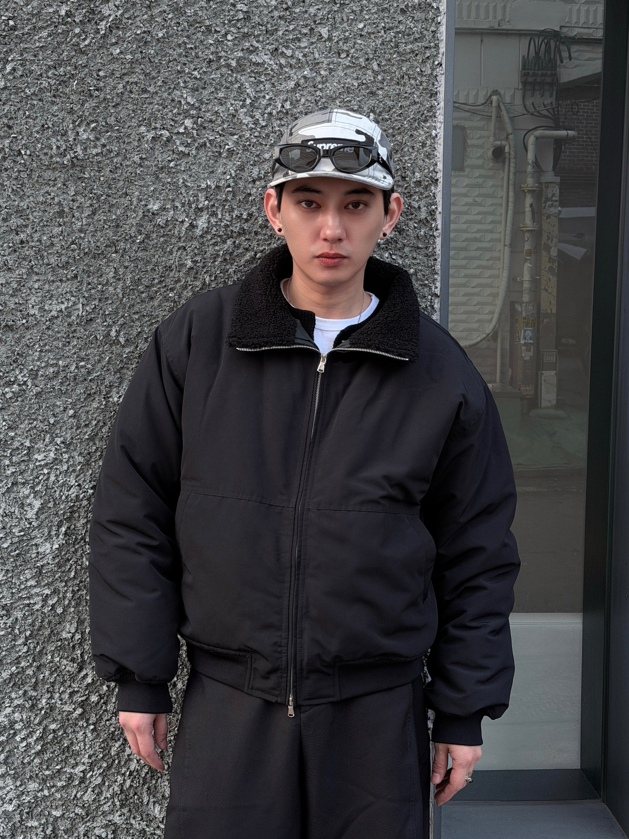 羊高領鋪棉夾克