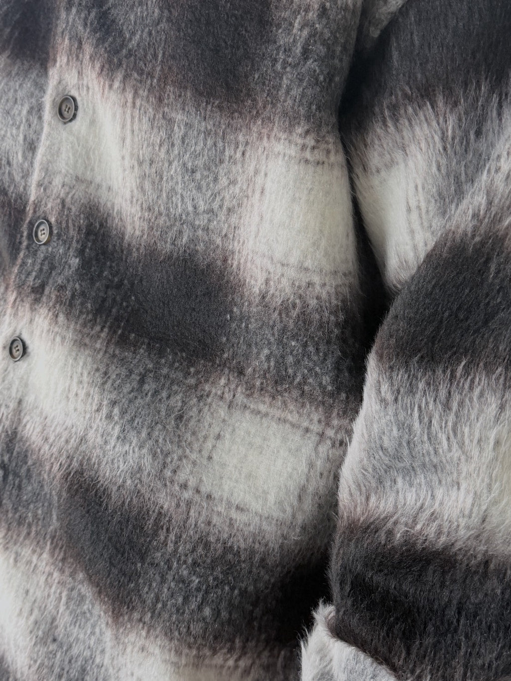 漸層磨毛格紋襯衫