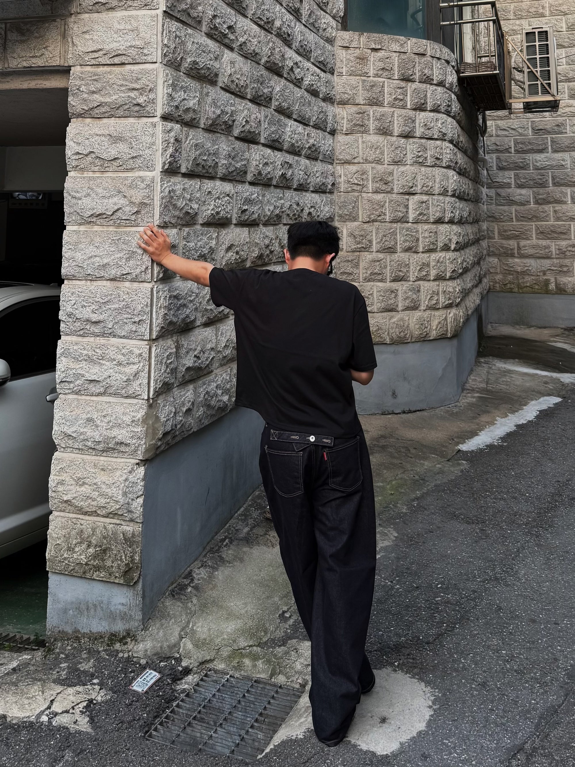 超帥後釦單寧牛仔褲