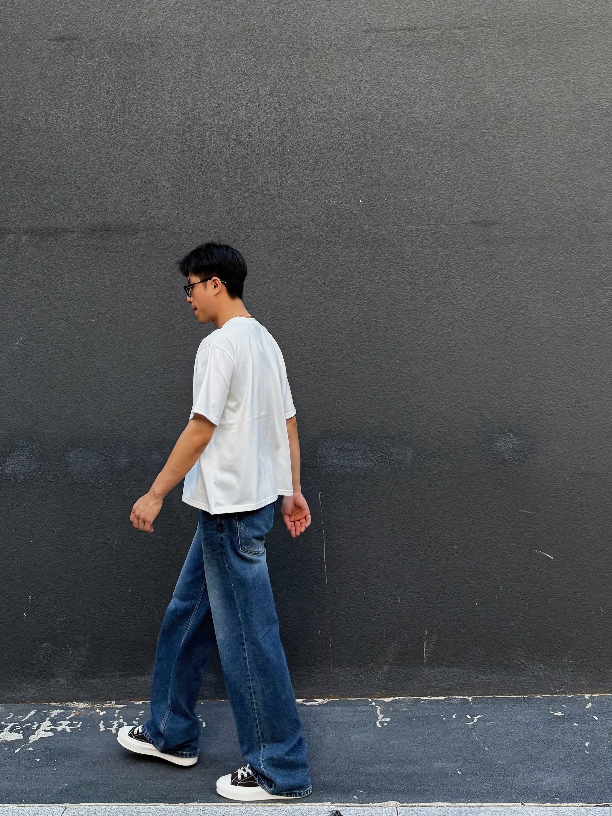 假兩件修身牛仔褲